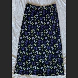 Leslie Fay Butterfly Midi Skirt